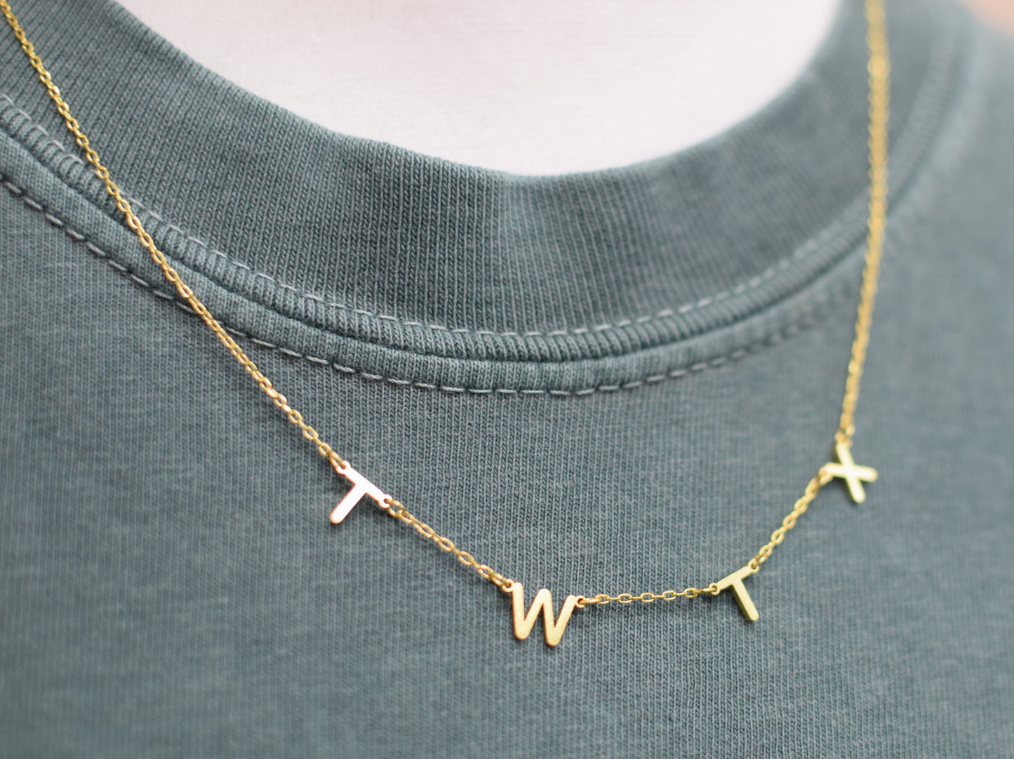 TWTX Letter Necklace