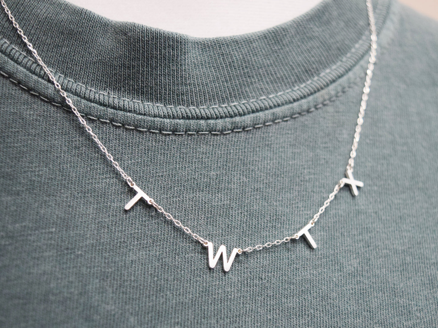 TWTX Letter Necklace