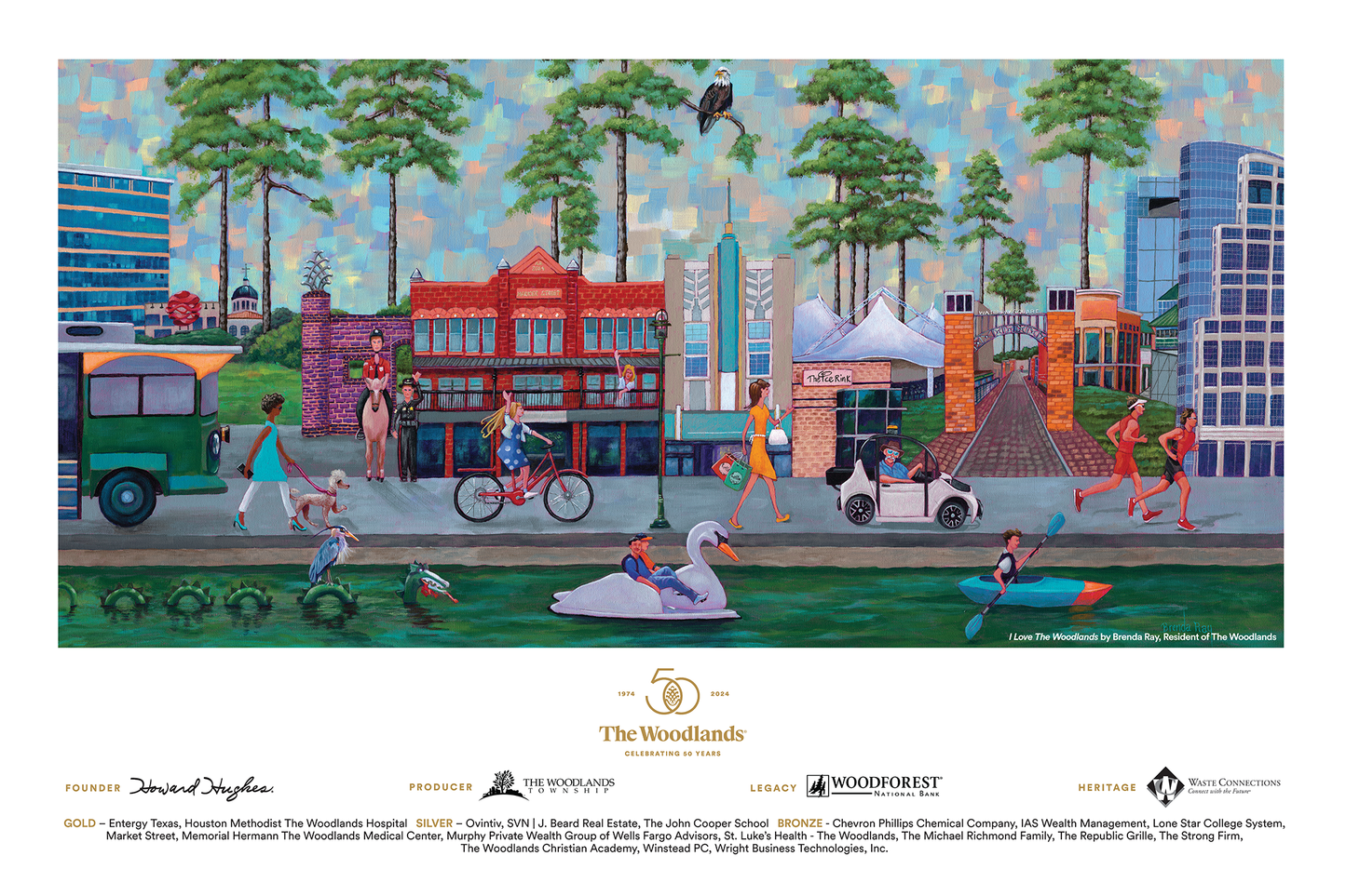 50th Anniversary I Love The Woodlands Poster