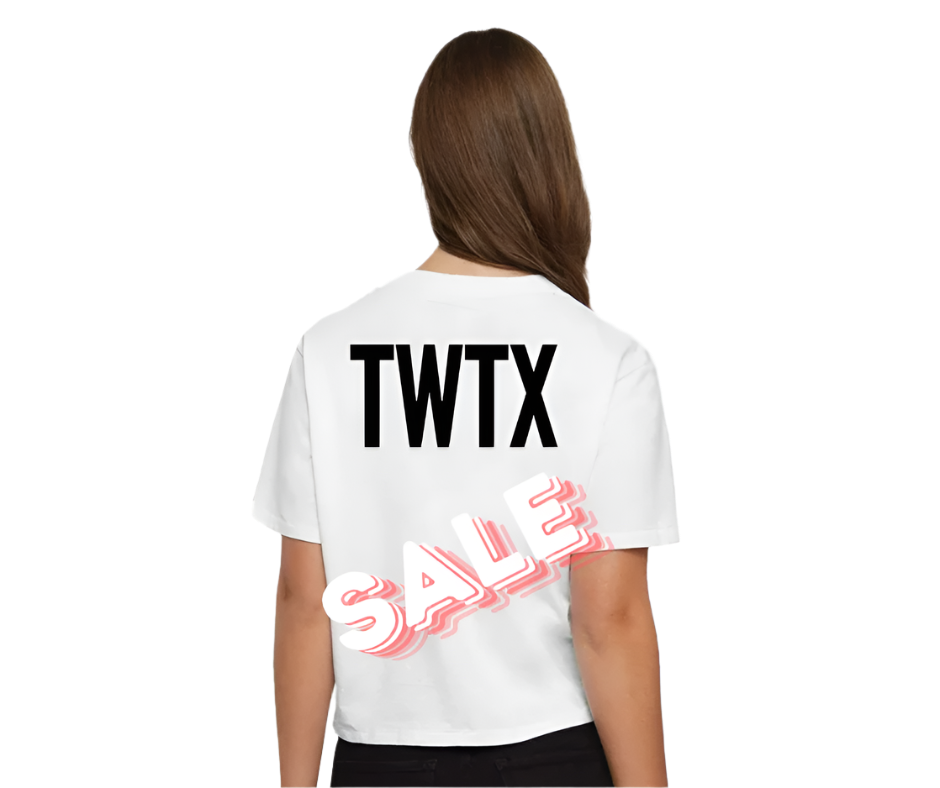 TWTX Solid White Cropped Tee