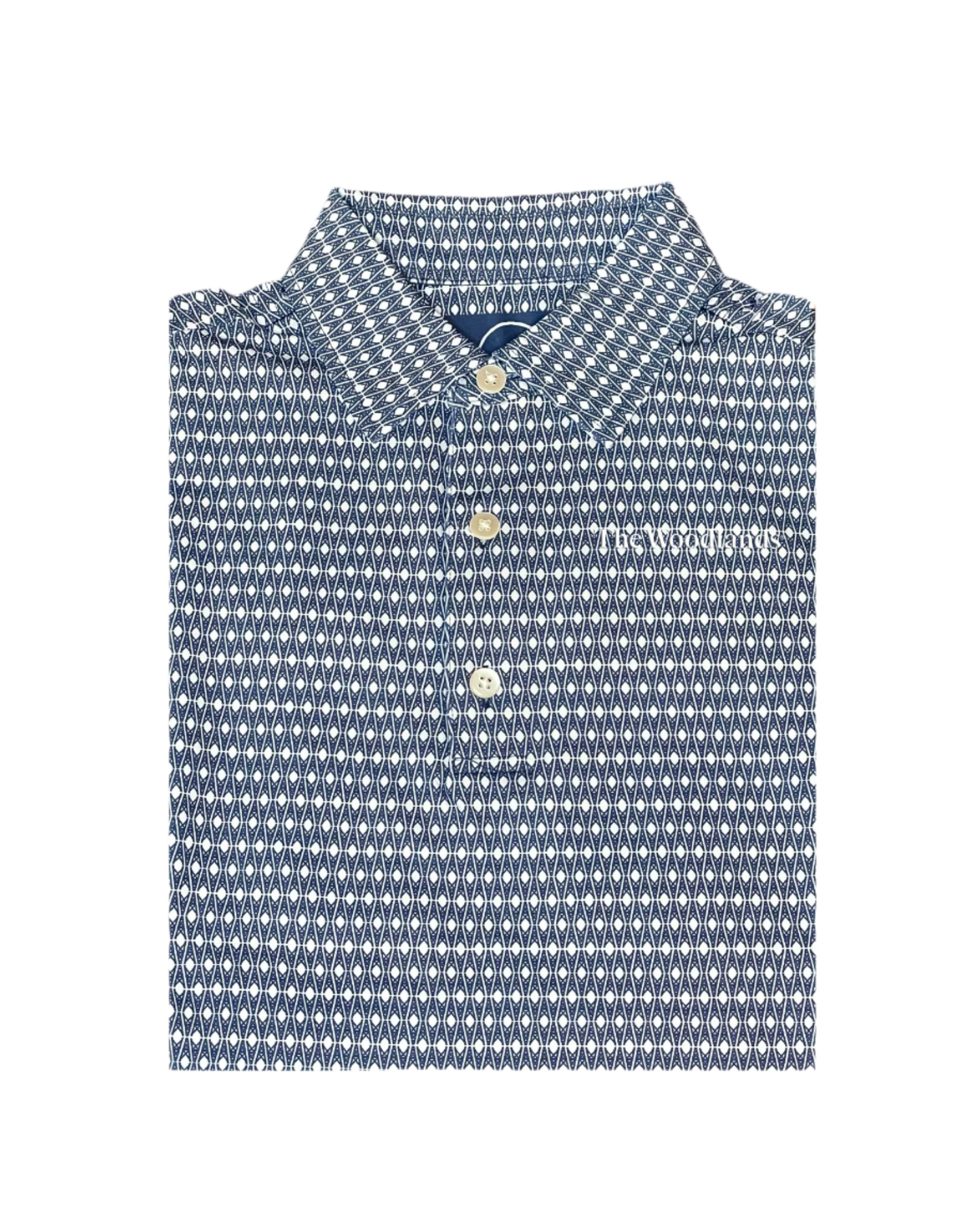 The Woodlands Diamond Derrick Navy Men's Polo